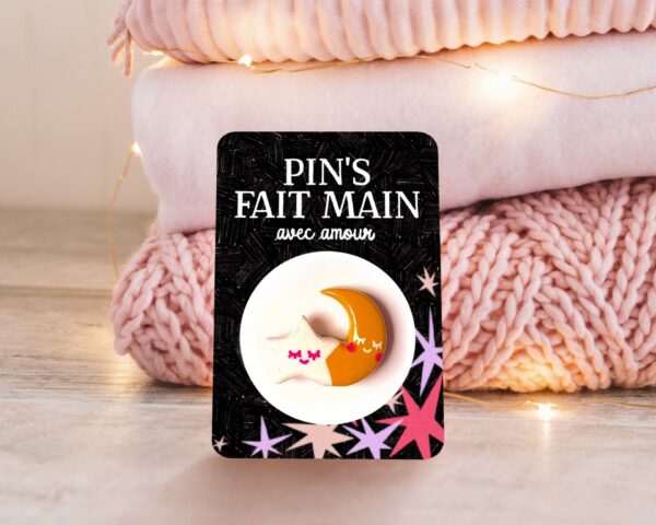 Pin’s fait main ✶ Lune étoile