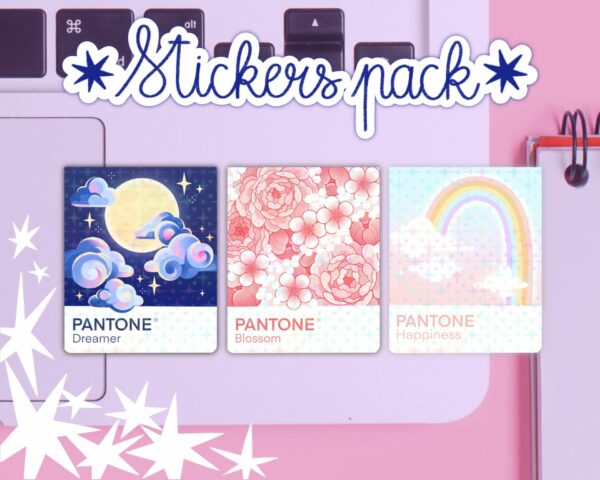 Pack stickers holographiques ✶ PANTONE