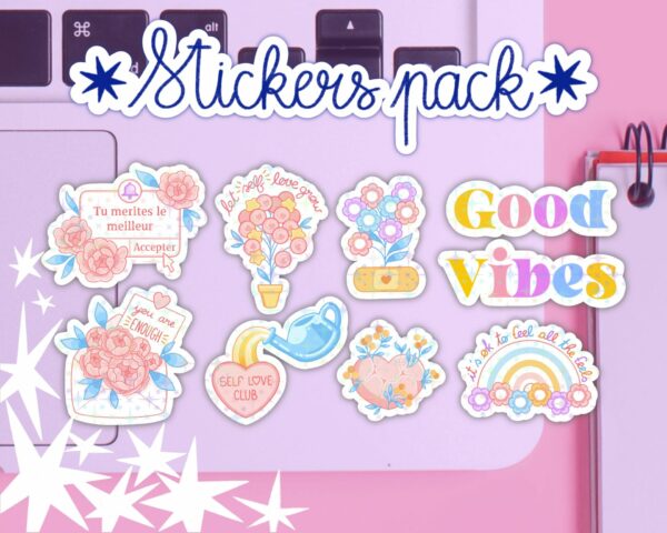 Pack stickers holographiques ✶ Good Vibes