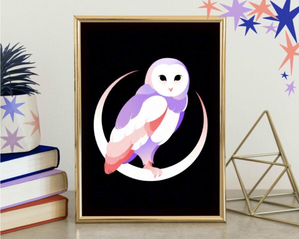 Art Print ✶ Moonlight Owl